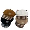 Cute Cat Ear Embroidery Hat Women's Wide Brim Small Octagonal Hat Fashion Versatile Painter Hat Duck Tongue Beret