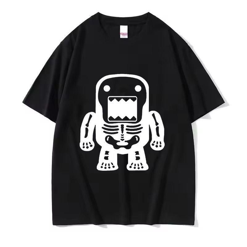 

Epic Face Domo Kun Summer Casual Pure Cotton Fashion Roundneck Casual ShortSleeved Tshirt for Couples Men and Women TEE S