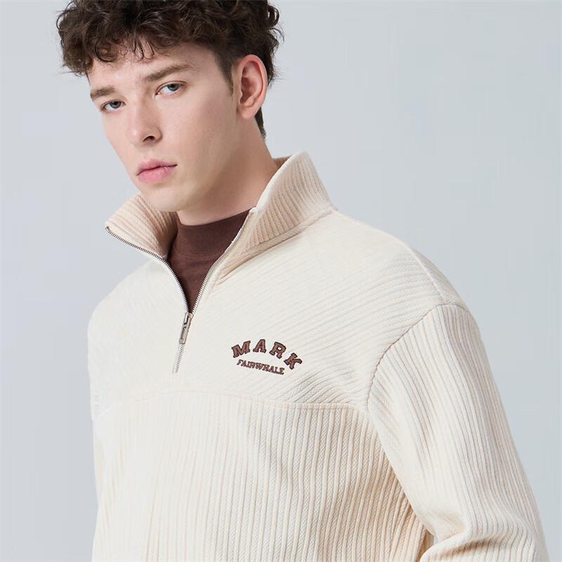Mark Fairwhale Men's Striped Half-Zip Sweatshirt