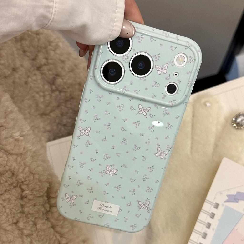 Small Floral Butterfly Phone Case for iPhone 16, iPhone 17, and iPhone 17 Pro Max