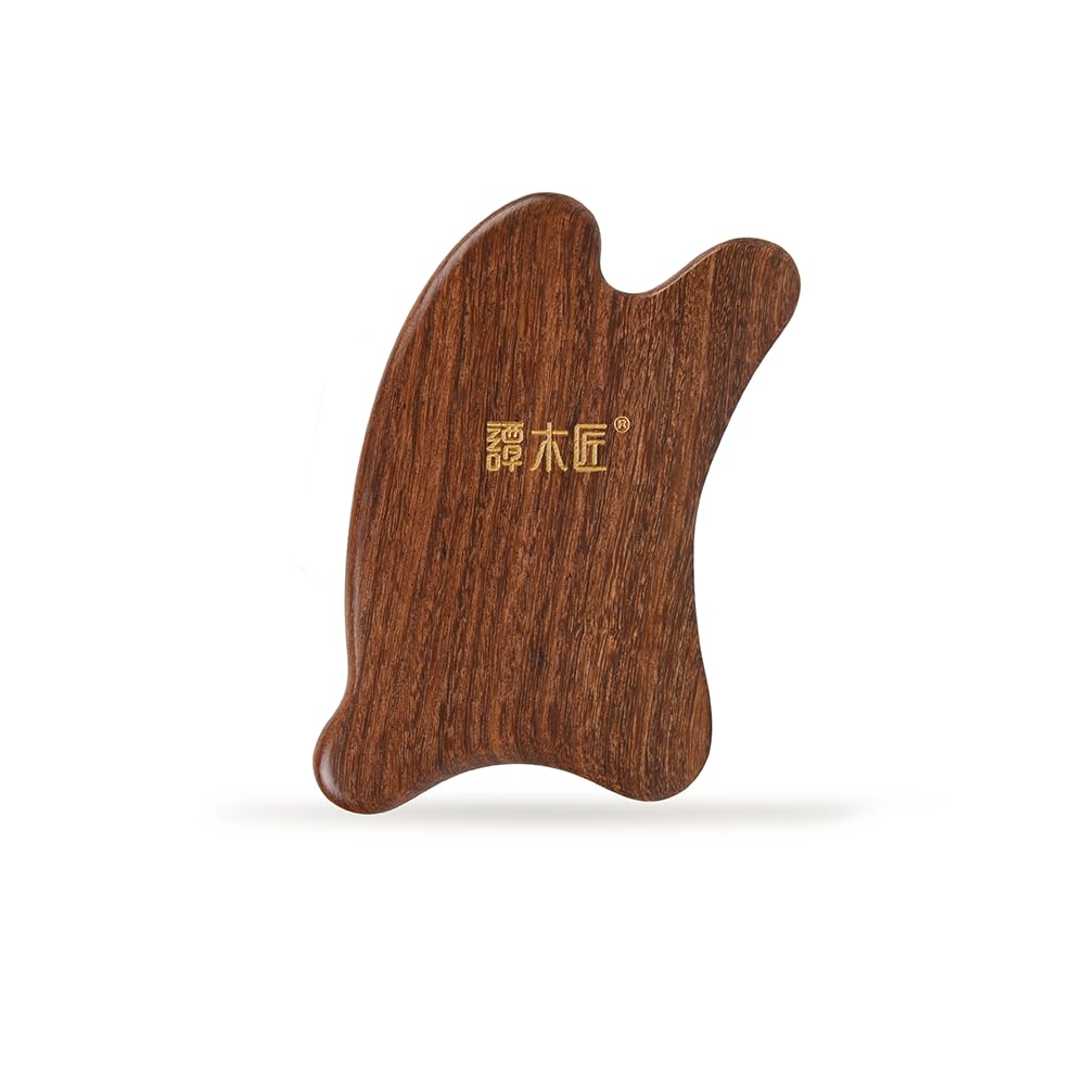 TAN MUJIANG Wooden Massage Board with Hand-Carved Bear Motif