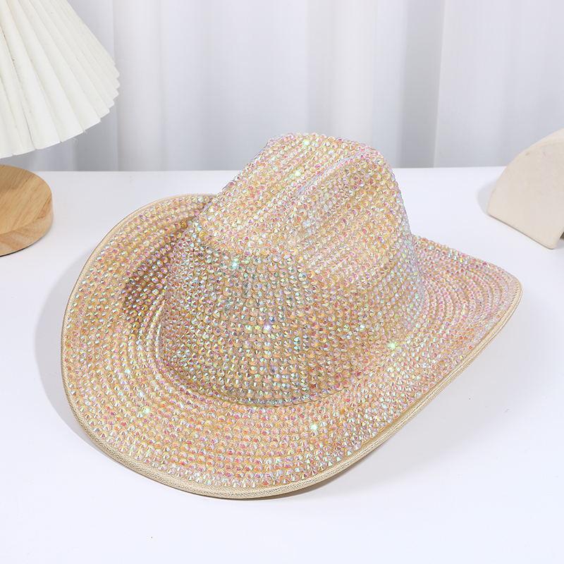 Top Hat Handmade Diamonds Colored Flash Diamonds Festival Ball Party Show Diamond Jazz Hat