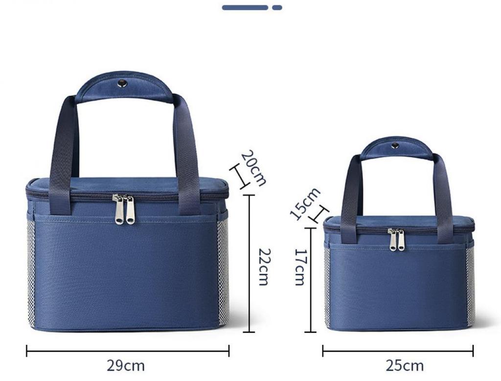 Portable Lunch Bags Food Insulated Bento Handbag Easy Clean Larger Capacity Dinner Storage Bag For Outdoor Picnic School Work