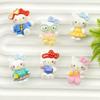 Cute Cartoon KT Cat Resin DIY Accessories for Crocs, Hair Clips, Phone Cases & Fridge Magnets