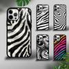 Luxury Zebra Stripes Art Phone Case For iPhone 16 15 14 13 12 11 Pro Xs Max Mini Plus Celulares Hard Funda
