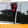 6pcs Black Car Window Pillar Stickers for Jaguar F-PACE(2016-2025) Window Moldings Trim Protect The Center Pillar Prevent Scratches Car Tuning