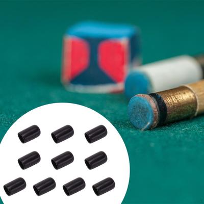 10 Pieces Billiard Cue Tip Protectors Bottom Covers for Billiards Tips Portable Pool Stick