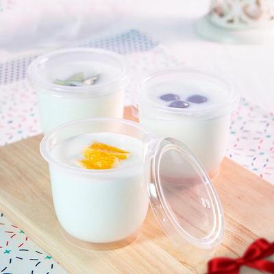 Copos Descartáveis para Sobremesa com Tampas e Colheres