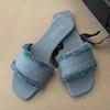Fashion 2025 Summer Korean Retro Woven Flat Sandals Open-Toe Single Strap Slides Casual Slip-On Outdoor Shoes for Beach Daily Wear Women