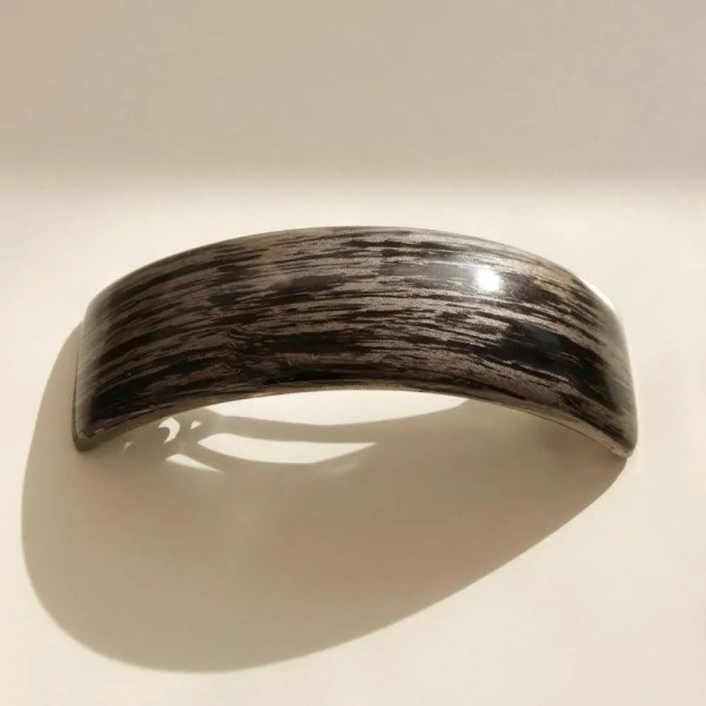 bydaisy Gray Marble Rectangular Automatic Hair Pin Bh0793