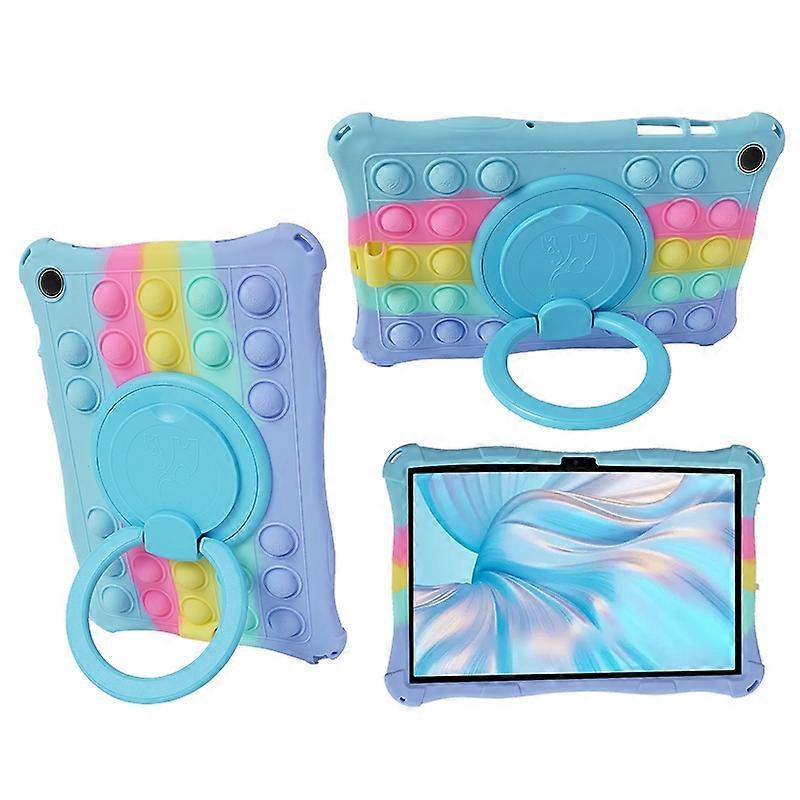 Custodia per Samsung Galaxy Tab A9 con Pop Bubble PC + Copertura Impugnatura a Mano Cavalletto con Tracolla