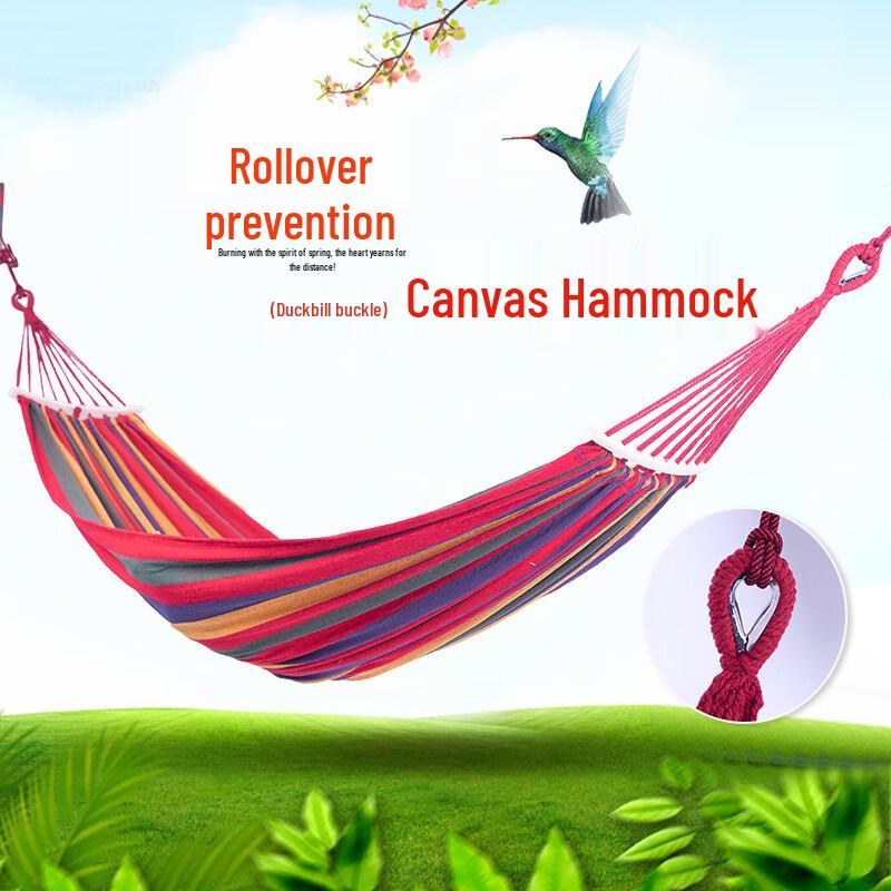 Outdoor Anti-Tip Canvas Hammock