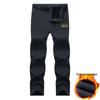 Men's and Women's Warm Fleece-Lined Waterproof Softshell Outdoor Pants for Hiking and Mountaineering