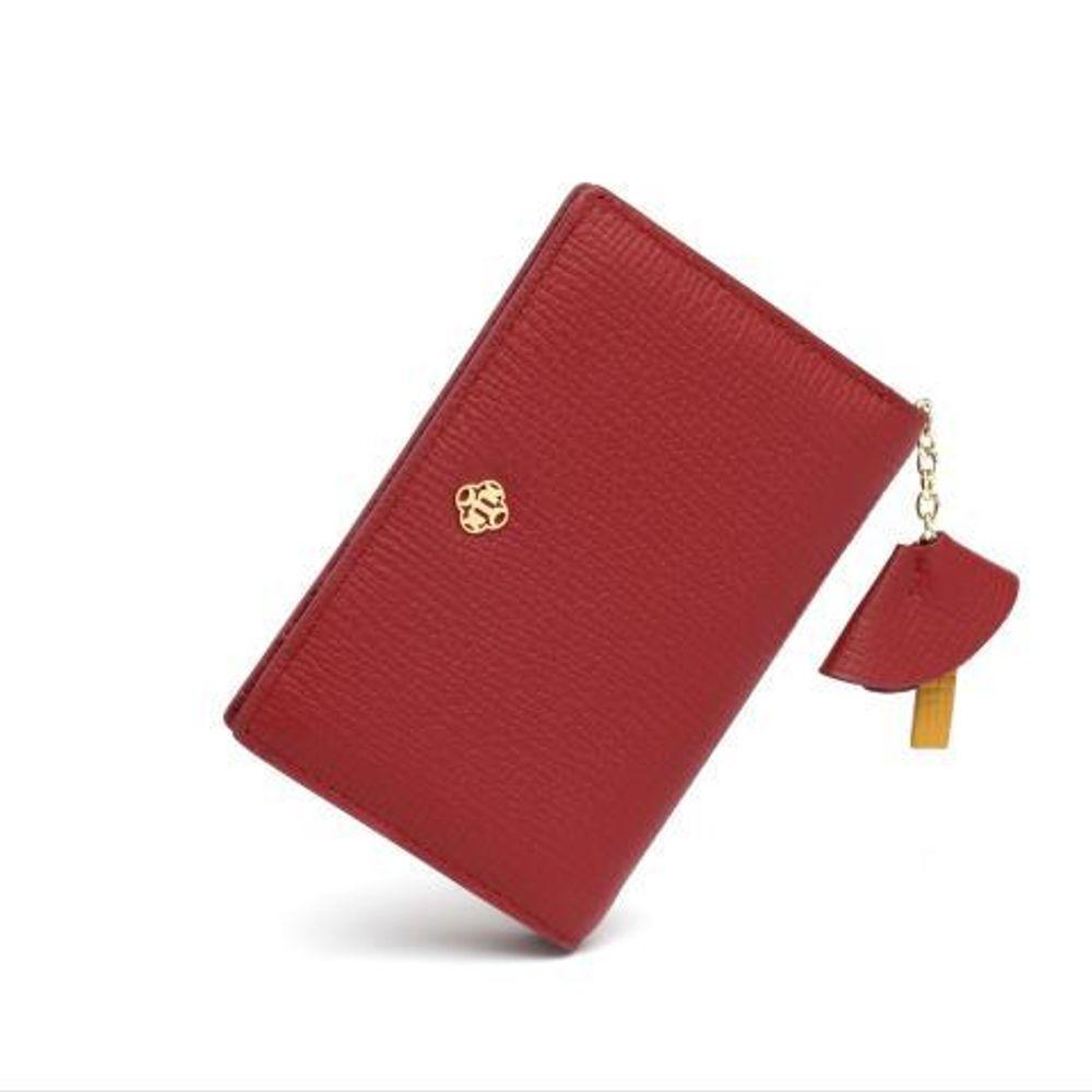 [Dot Mari eclaire] Starkes Preis-Leistungs-Verhältnis, sauberes natürliches Rindsleder, lässiges Damen-Mittelportemonnaie 210419