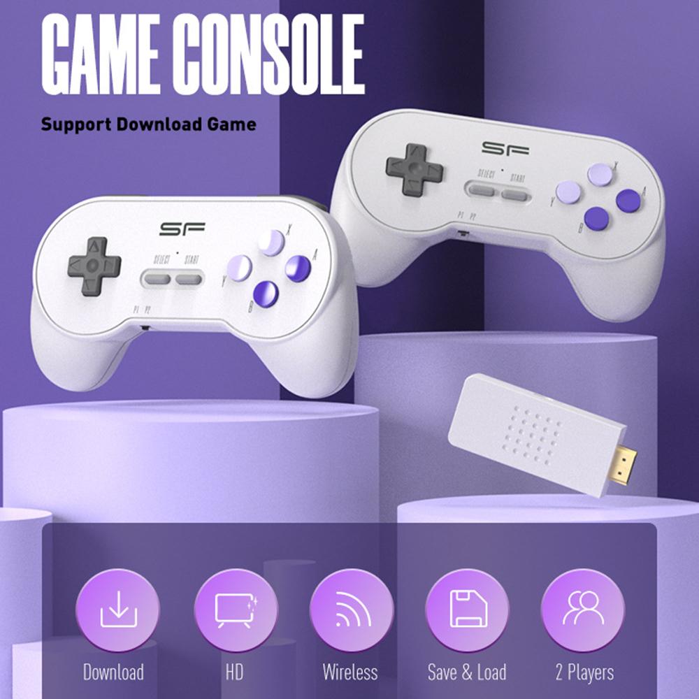 DATA FROG Y2 SF TV HD Video Game Stick Built-In 900 Games with 2 Wireless Game Controllers