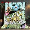 Marsupilami Anime Style 2D Flat Pattern Flannel Blanket High Quality All Seasons Warmth and Comfort Perfect for Christmas Gifts.