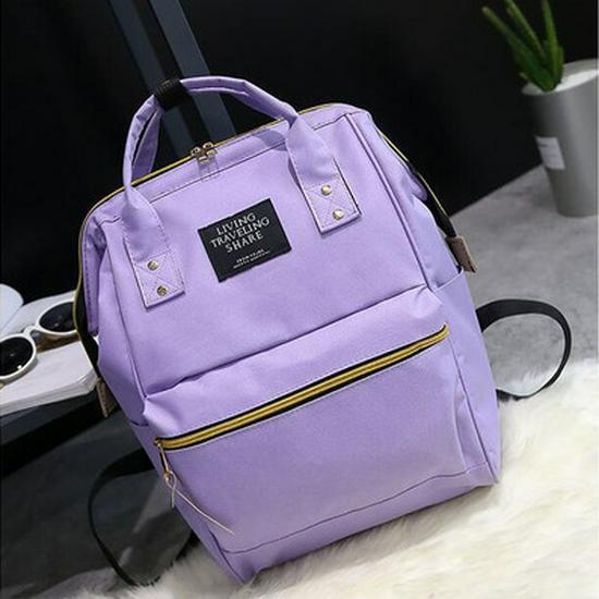 Batoh z plátna s velkým ocelovým klipem v japonském stylu pro ženy a studenty