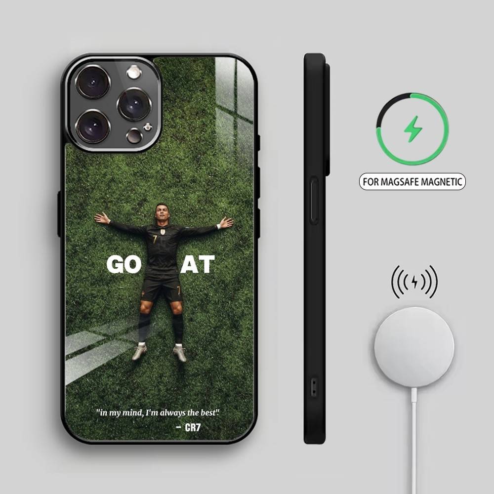 Football Star C-Cristiano Ronaldo Phone Case For iPhone17,16,15,14,13,12,11 Plus,Pro Max Magnetic For Magsafe Wireless Charging