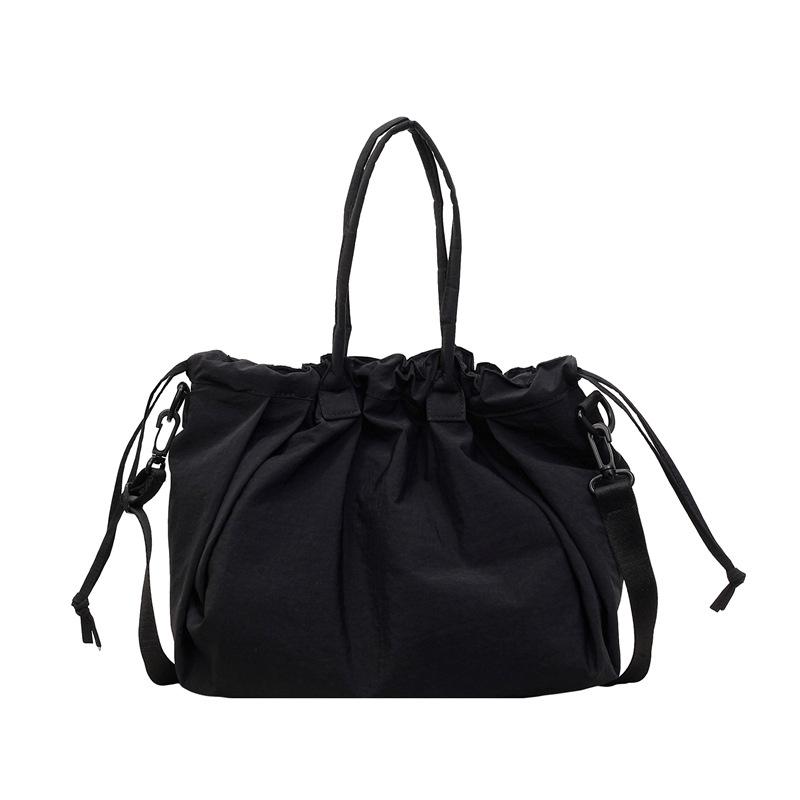 Einfarbige Kordelzug-Handtasche Damen-Schultertasche Große Kapazität Pendler-Crossbody-Tasche