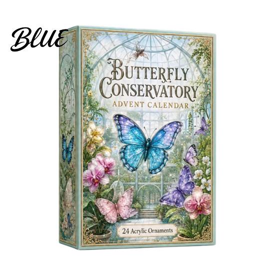 Scatola Calendario Conto alla Rovescia Bomboniera Festa Bambini 2026 Farfalle Articoli per l'Avvento Bellissimo Regalo Collezionabile 24 Giorni