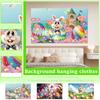 Easter Decoration Background Cloth Rabbits Easter Egg Background Banner