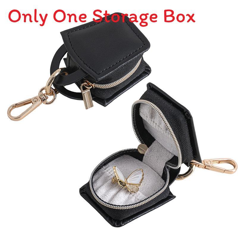 Elegant Leather Jewelry Box With Zipper For Rings And Earrings Storage Perfect For Travel And Gift Giving