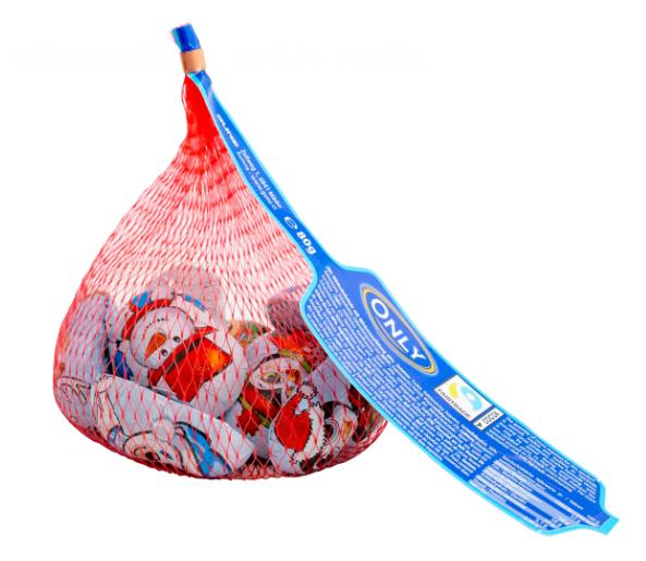 Nur Weihnachts-Vollmilchschokoladenfiguren mit Füllung