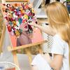 Peinture par Numéros DIY pour Adultes Enfants débutants Facile sur Toile 40×50 cm avec peintures et pinceaux,Flower Girl sans Cad