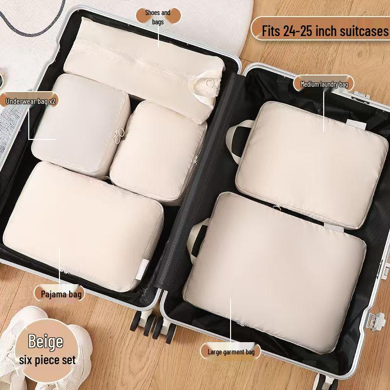 Portable Six-Piece Travel Storage Set: Large Capacity Suitcase Organizer