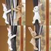 Tieback Curtain Bunny With Plush Doll For Childrens Room Window Decorations