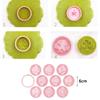 9Pcs Plastic Christmas Cookie Cutters 3D Biscuit Embosser Molds Cookie Stamp  New Year Party