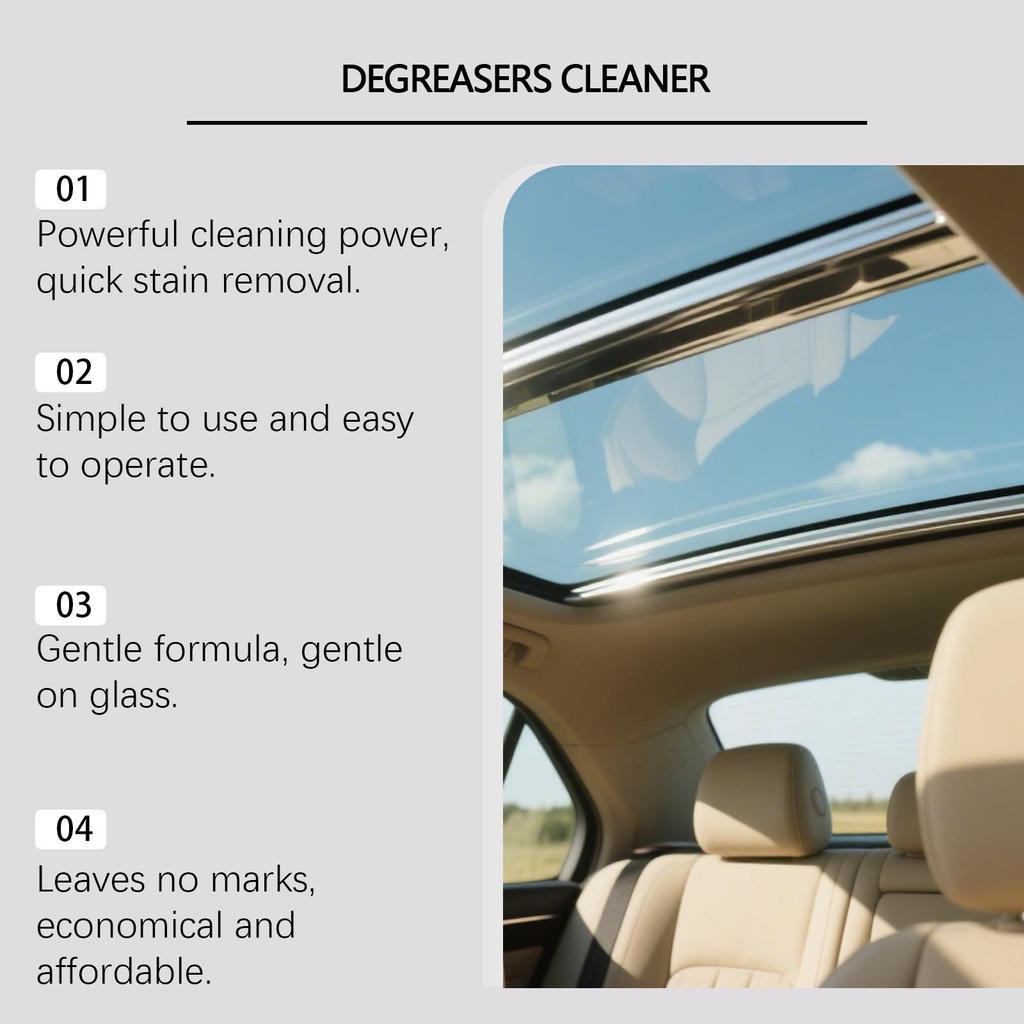 Homonth Automotive Glass Oily Film Cleaner, removes dirt and oil film, anti-fog, clear cleaning and maintenance for cars, 100ml