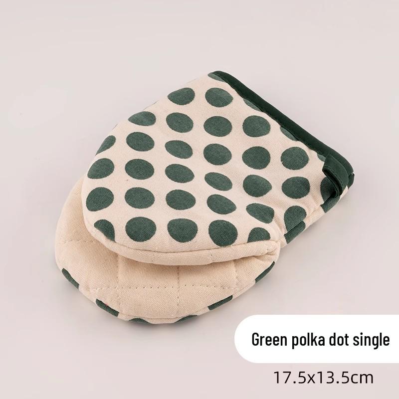 Thickened Cotton-Linen Microwave Oven Mitts: High-Temperature Resistant, Anti-Scald Kitchen Baking and Steaming Mitts