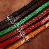 Italian Retro Trend Woven Decorative Thin Belt Women'S Versatile Handwoven Genuine Leather First Layer Cowhide Belt Women