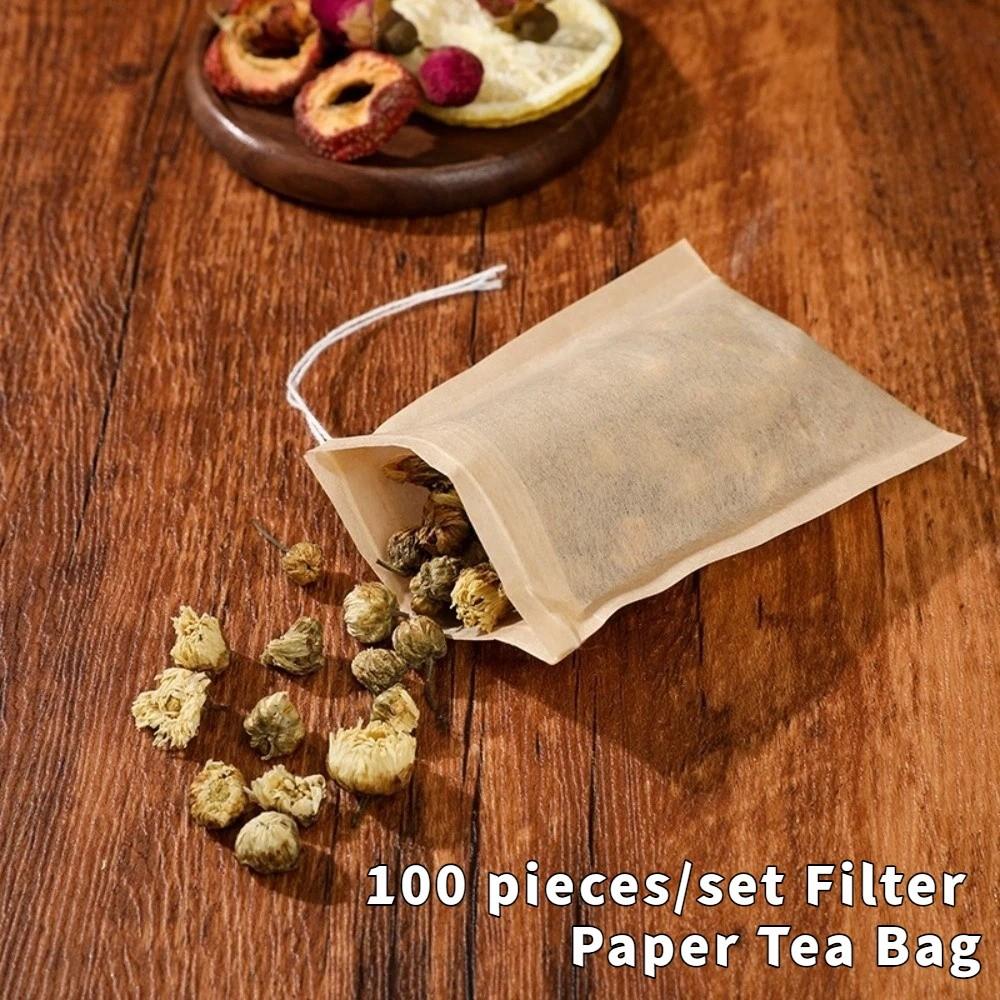 100 Pieces/set Multi Functional Filter Paper Tea Bag Natural Tea Filter Bags  Sachet Making