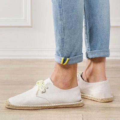Sapatos de Pescador da Moda Planos Masculinos Casuais Tecido Respirável Marca Calçados Masculinos Preto Bege Azul Tamanho Grande 45 D193