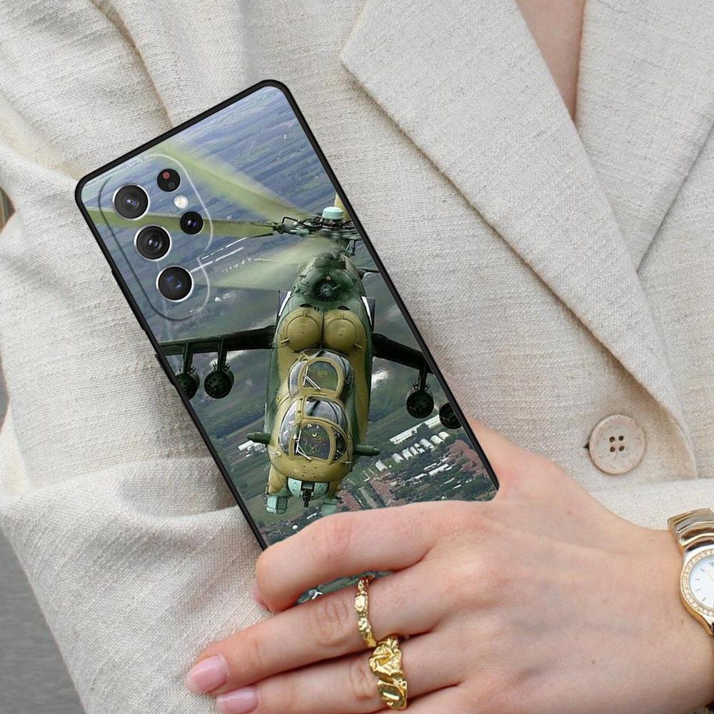 Mil Mi 24 Hind Helicopter SOFT Cell Phone Case for Samsung Galaxy S26 Ultra S25 S24 S23 S22 S21 S20 Note10 Cover