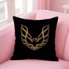 Hot Golden P-Pontiac Pillow Case Anti-Dustmite Pillow Invisible Zipper Silky Short Plush Sofa Cushion Cover