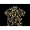 Summer Silk Thin Men's Mulberry Silk Short Sleeve Shirts Stock Old Goods Color Retro Hong Kong Style Baroque Oil Painting Shirts