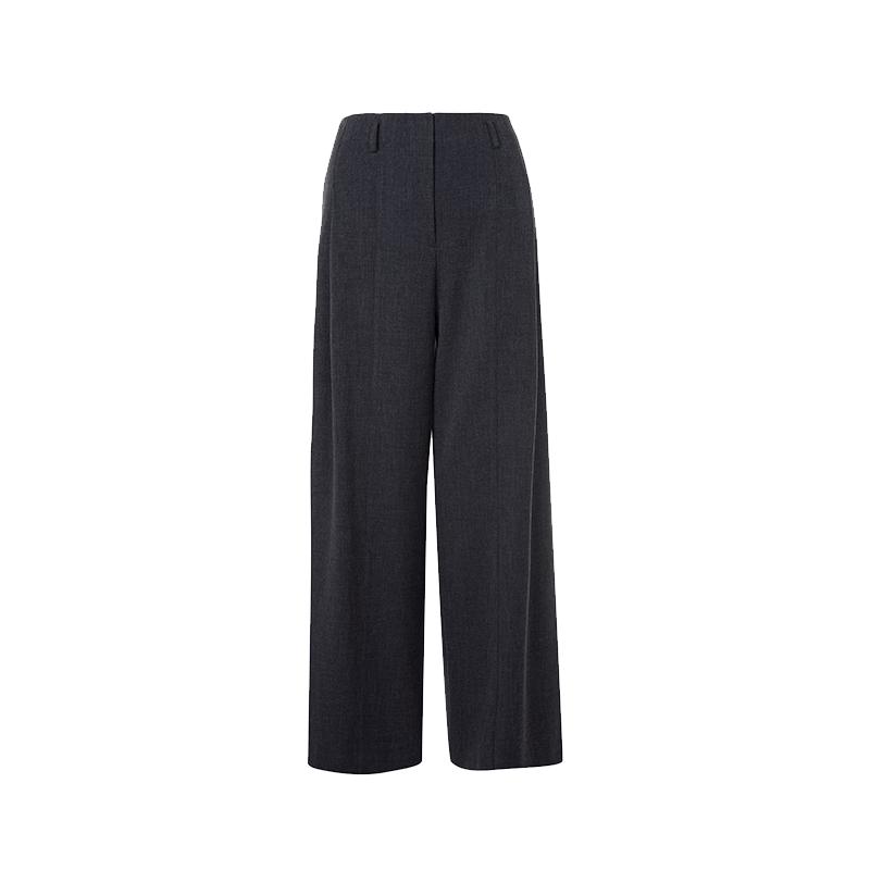 LANGZI Versatile Commuter High-Waist Wide-Leg Suit Pants
