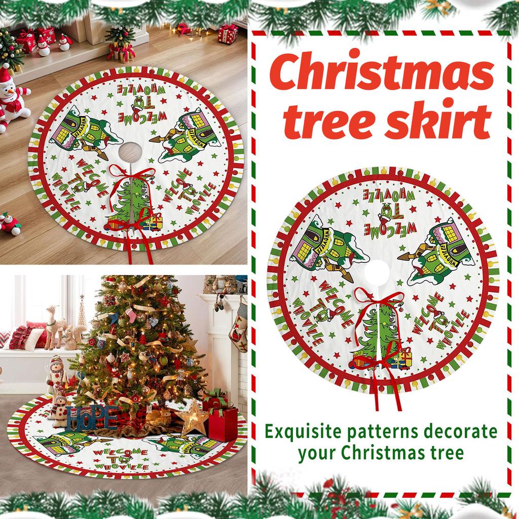 120cm Christmas Tree Skirt Christmas Tree Bottom Decoration Tree Skirt Tree Bottom Decoration