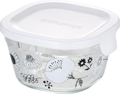 Iwaki Shinji Kato BLOMMA Square SS 200ml Heat-Resistant Glass Storage Container, Pack & Microwave B3200-SND1