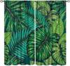 Tropical Palm Leaf Curtains Banana Leaves Theme Green Pink Curtain Living Room Kitchen Bedroom Dorm Home With Rod Pocket Polyester Ideal For Sitting