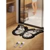 Black Butterfly Diatom Mud Rug High Absorption Non Slip Floor Mat Soft Bathroom Carpet Quick Dry Anti-Slip Doormat