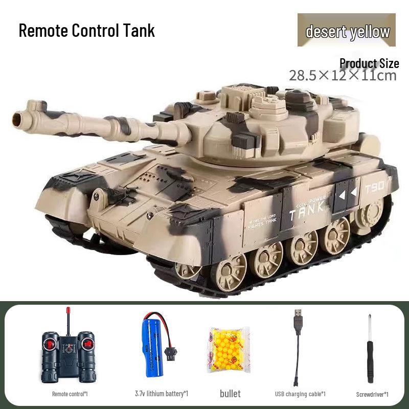 Remote Control Tank with Projectile Firing & Smoke Effect for Kids