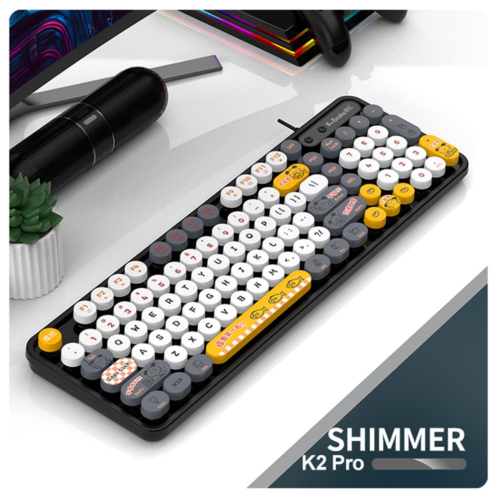 Keyboard Combo Mixed Color Keyboard Set Circular Suspension Key Cap Ergonomics Keyboard for Laptop Desktop