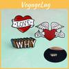 Heart-shaped Alloy Badge Pin For Fashionable Decoration And Multifunctional Use