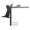 Home Decoration Accessories Wooden Cat Door Frame Corner Decor Ornaments Creative Wall Hanging Pendant Festival Ornaments
