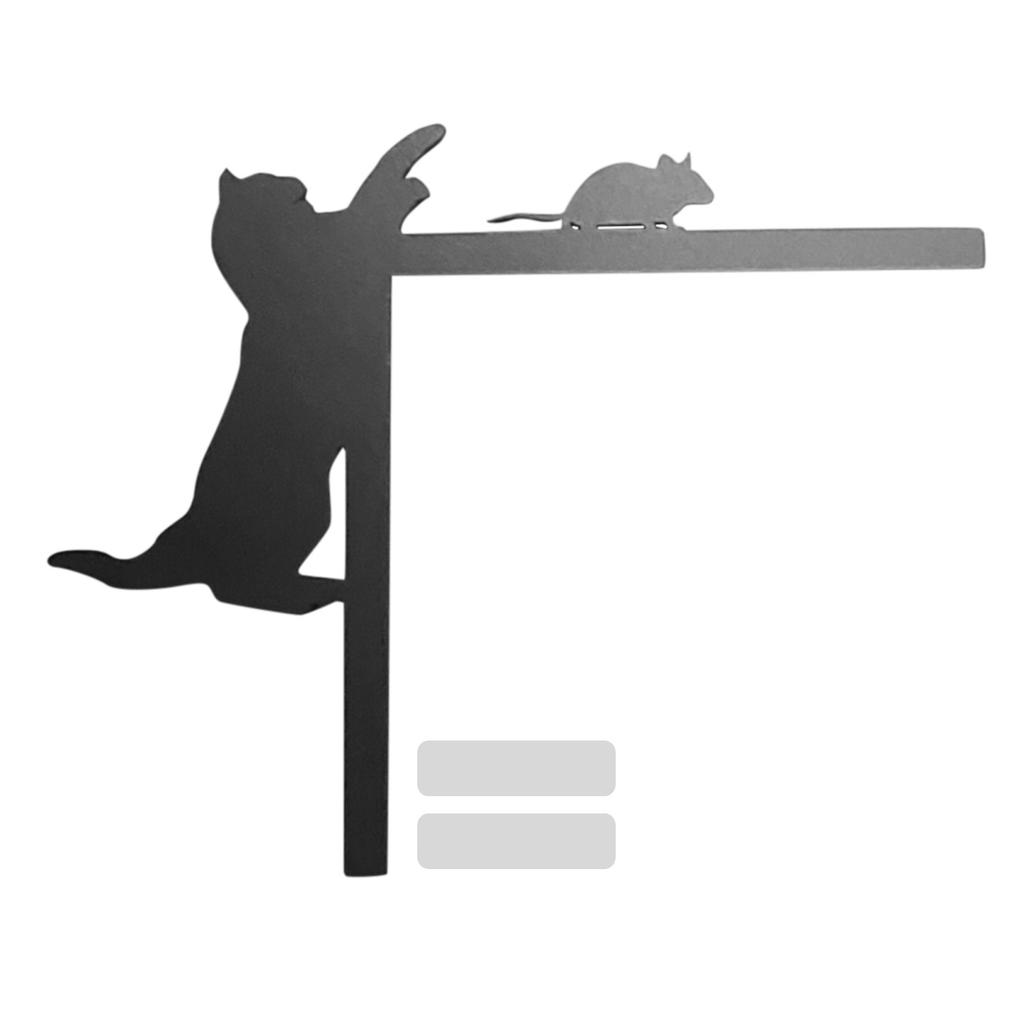 Home Decoration Accessories Wooden Cat Door Frame Corner Decor Ornaments Creative Wall Hanging Pendant Festival Ornaments