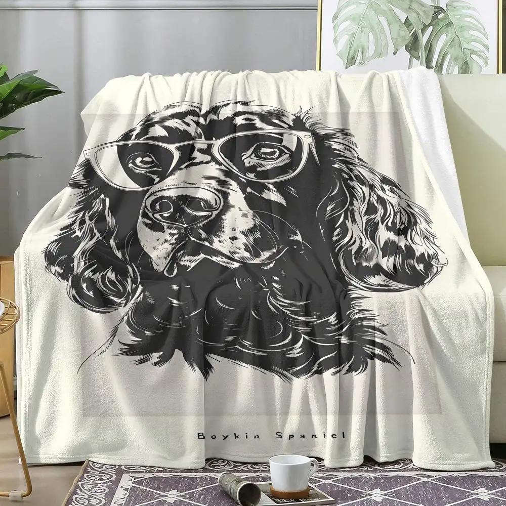 Portrait of a Puppy Throw Soft Flannel Throw Summer AC Blanket Lightweight Cool Nap Blanket for Sofa Bed Couch Travel
